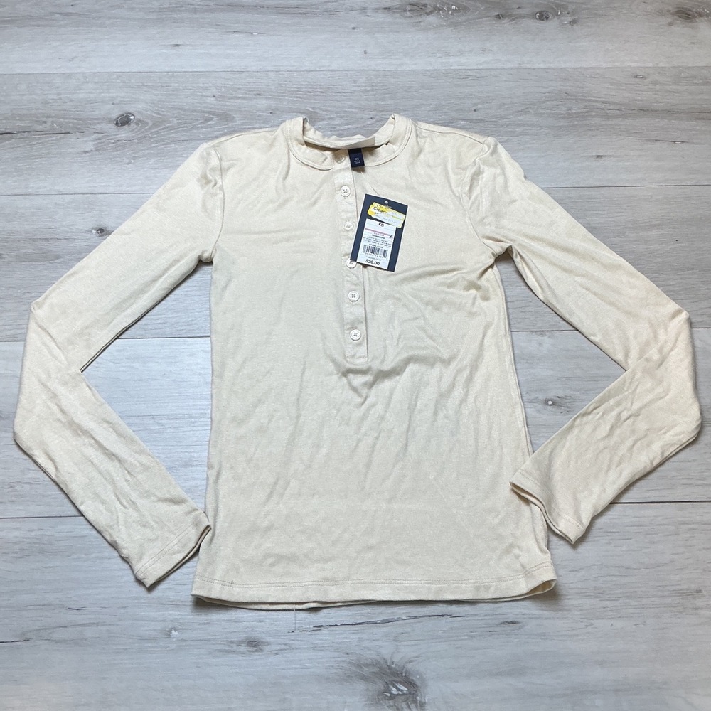 Universal Thread Henley Top Womens XS Cream New With Tags